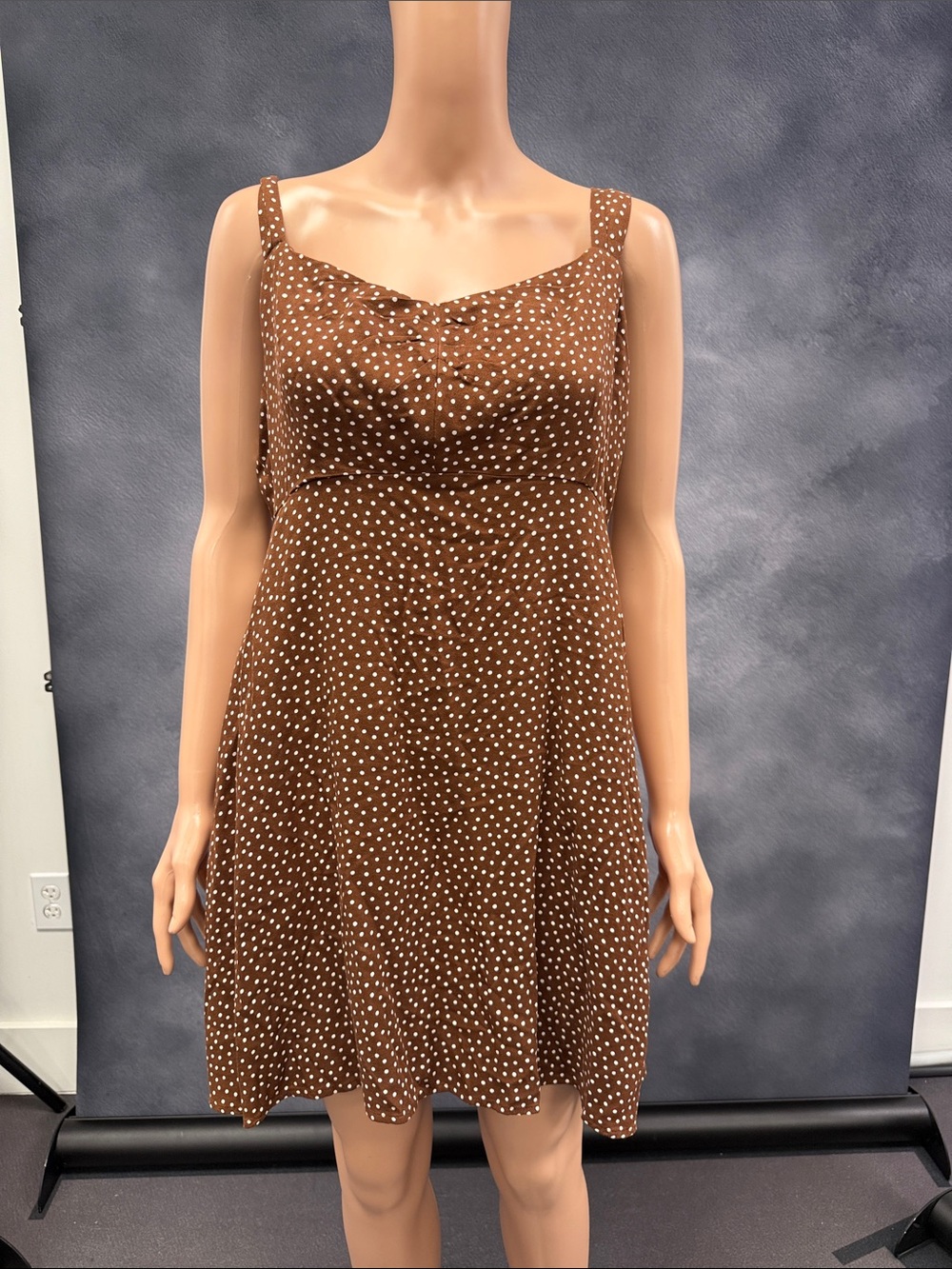Old Navy Brown and White Polka Dot Dress